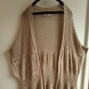 Women's Knit Tan Duster- Size-XS-S